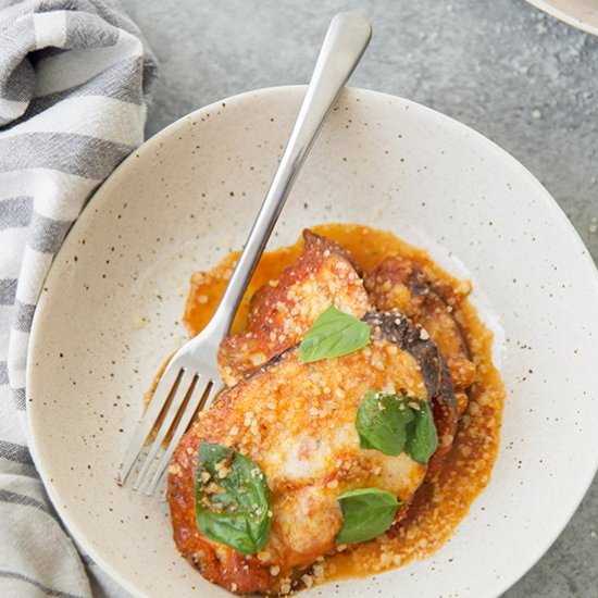 Eggplant Parmesan in the InstantPot - Recipe photo by Alexandra Caspero