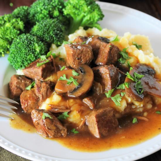 Slow Cooker Beef Tips - Recipe photo by thekitchenismyplayground