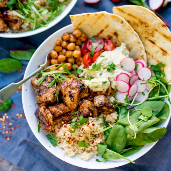 Spicy Chicken Nourish Bowl - Recipe photo by KitchenSanctuary