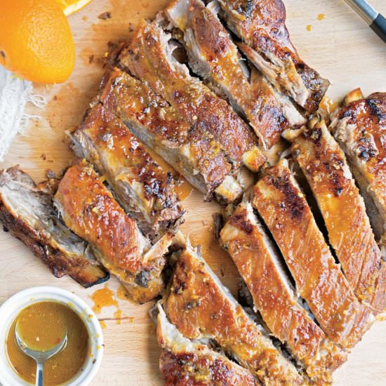 Asian Style Ribs with Orange Glaze - Recipe photo by the organic kitchen