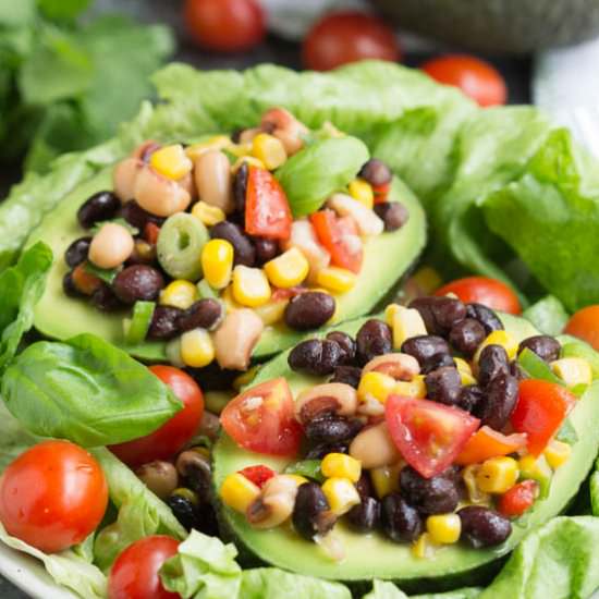 Black Eye Pea Salad Stuffed Avocado - Recipe photo by CallMePMc