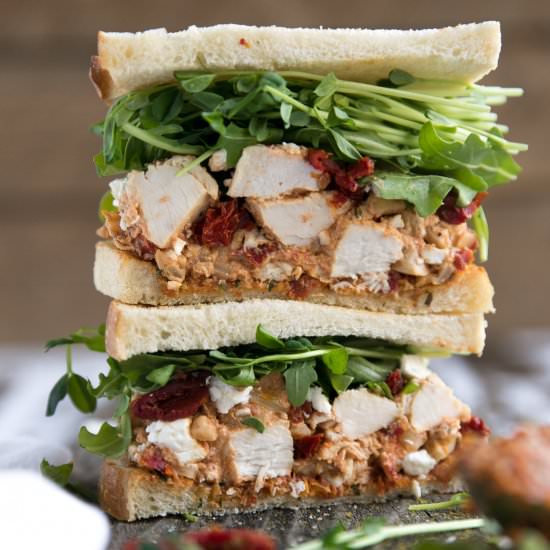 Sundried Tomato Pesto Sandwich - Recipe photo by theforkedspoon