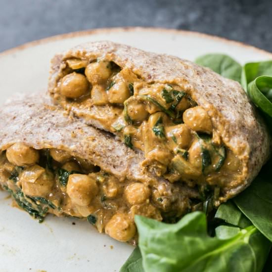 Healthy Chickpea & Spinach Roti - Recipe photo by thatcleanlife