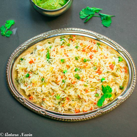 Creamy Coconut Rice Pulao - Recipe photo by dimpieekitchen