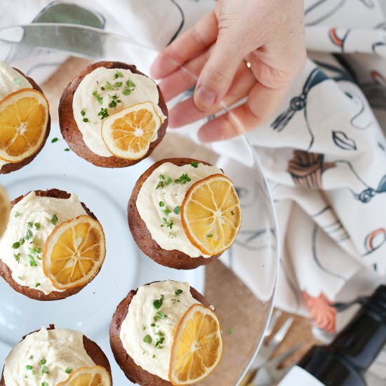 Lemon Thyme Cupcakes - Recipe photo by begoodorganics