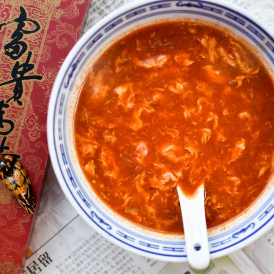 Vegetarian Chinese tomato soup - Recipe photo by Myfoodblog.nl