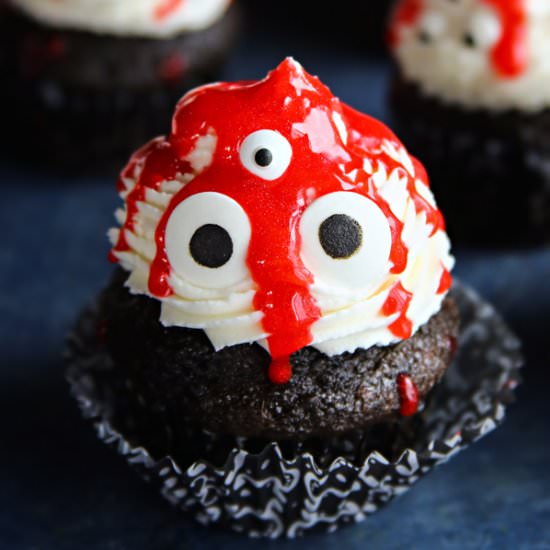 Ghoulish Monster Halloween Cupcakes - Recipe photo by Kleinworth &amp; Co