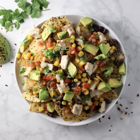 Healthy Grilled Chicken Nachos - Recipe photo by spinach4breakfast