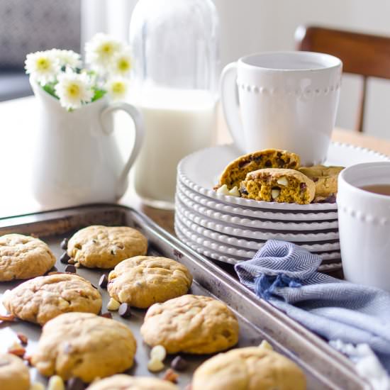 Pumpkin Pecan Chocolate Chip Cookie - Recipe photo by Nick and Alicia
