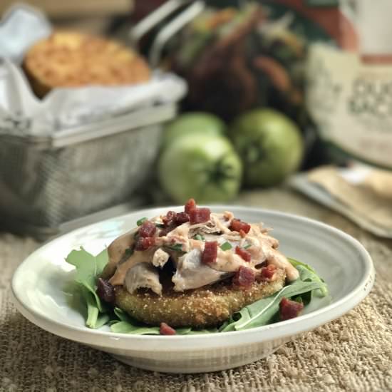 Fried Green Tomatoes with Duck - Recipe photo by fleurdelectable