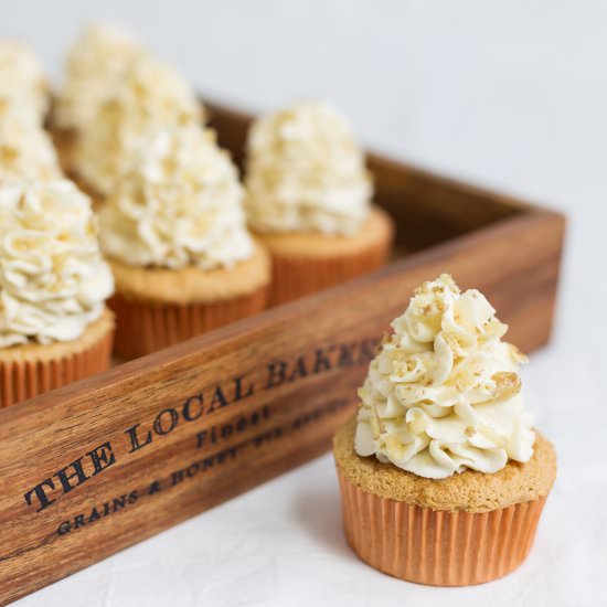 Walnut Honey Cupcakes - Recipe photo by electricbluefood