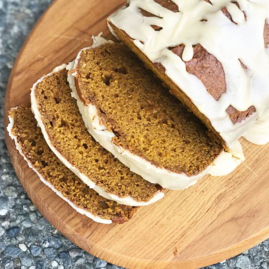 Fudgiest EVER Pumpkin Bread - Recipe photo by rumblyinmytumbly
