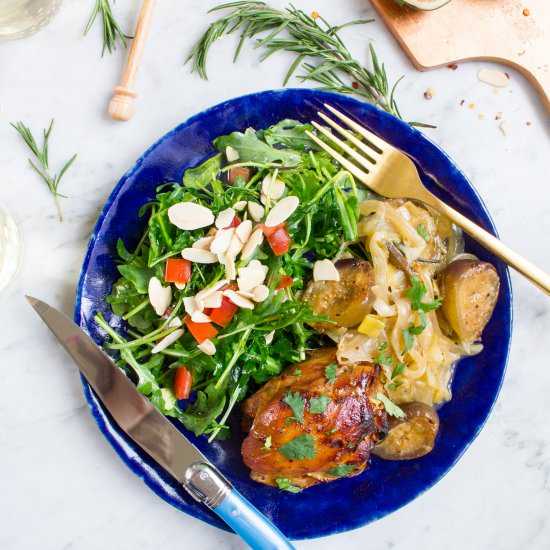 White Wine, Honey and Fig Chicken - Recipe photo by WhatJewWannaEat