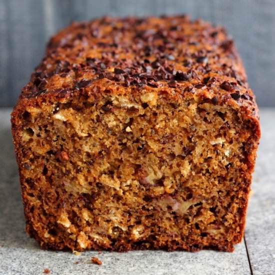 Chia Seed & Cacao Nibs Banana Bread - Recipe photo by easyfoodsmith