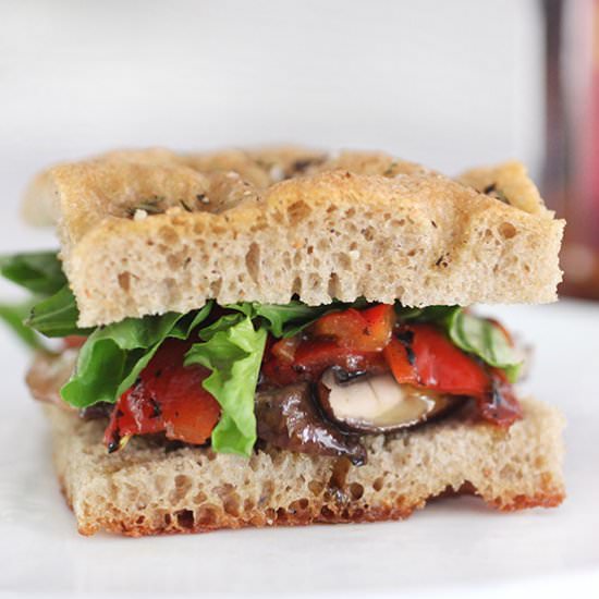 Beer-Braised Portobello Sandwich - Recipe photo by lisal