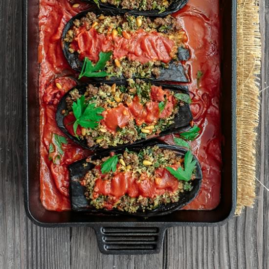 Mediterranean Stuffed Eggplant - Recipe photo by The Mediterranean Dish