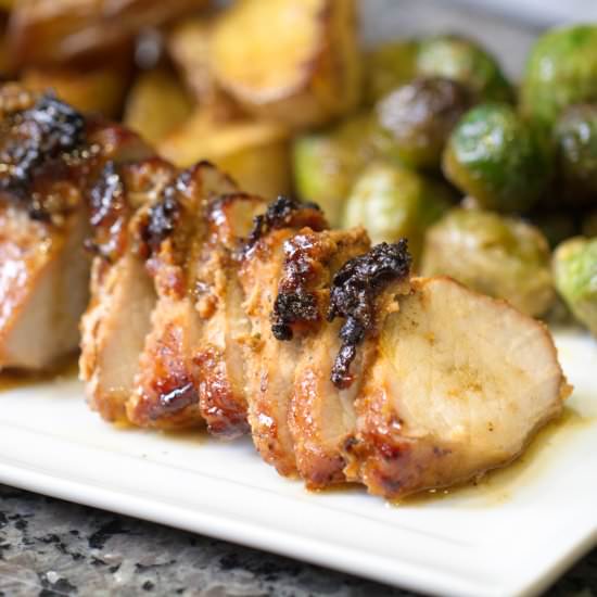 Sheet Pan Pork, Potatoes & Sprouts - Recipe photo by TheKitchenWhisperer