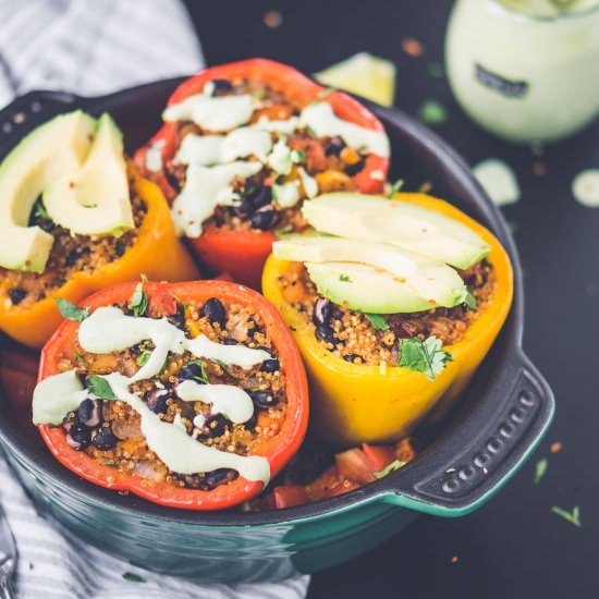 Chipotle Stuffed Peppers - Recipe photo by eatlovenamaste