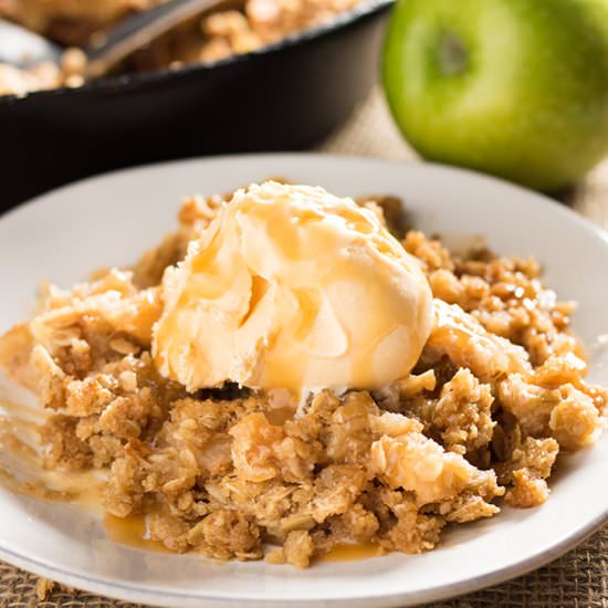 Caramel Apple Crisp - Recipe photo by TheSaltyMarshmallow