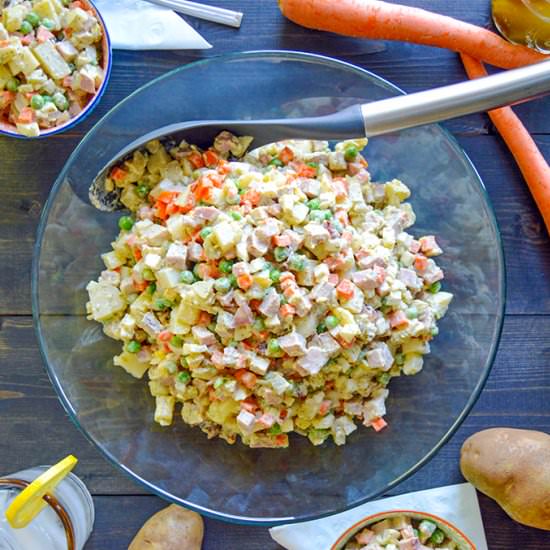 Olivier Russian Potato Salad - Recipe photo by wholemadeliving