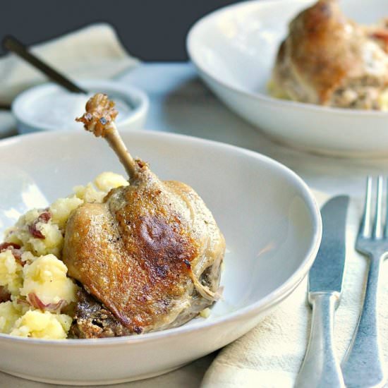 Duck Leg Confit - Recipe photo by PinchandSwirl