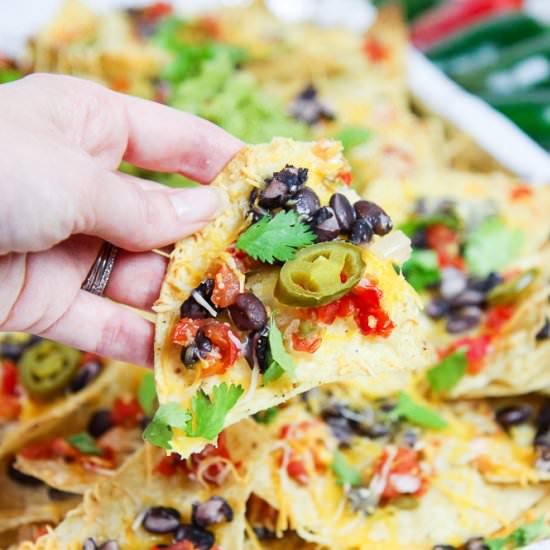 6 Ingredient Easy Vegetarian Nachos - Recipe photo by RunninginaSkirt