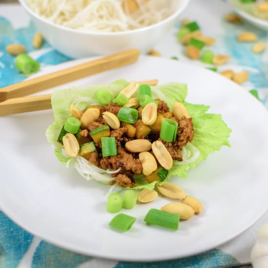 Pork and Zucchini Lettuce Wraps - Recipe photo by pepperspennies
