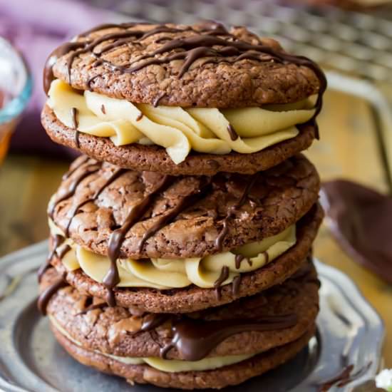 Chocolate Caramel Sandwich Cookies - Recipe photo by SugarSpunRun