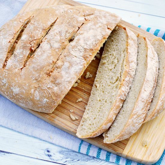 Homemade No-Knead Artisan Bread - Recipe photo by ACultivatedNest