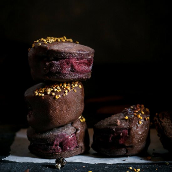Blackberry Ice Cream Sandwiches - Recipe photo by Use Your Noodles
