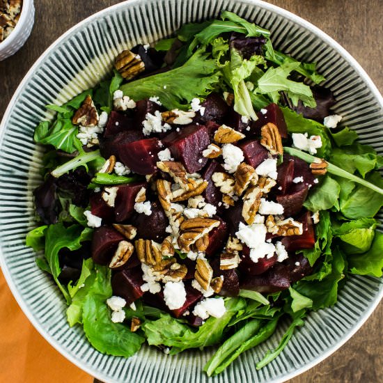 Roasted Beet & Feta Salad - Recipe photo by Bites of Flavor