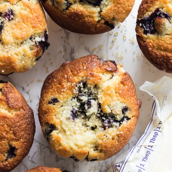 Bakery Style Blueberry Corn Muffins - Recipe photo by Whiskitrealgud