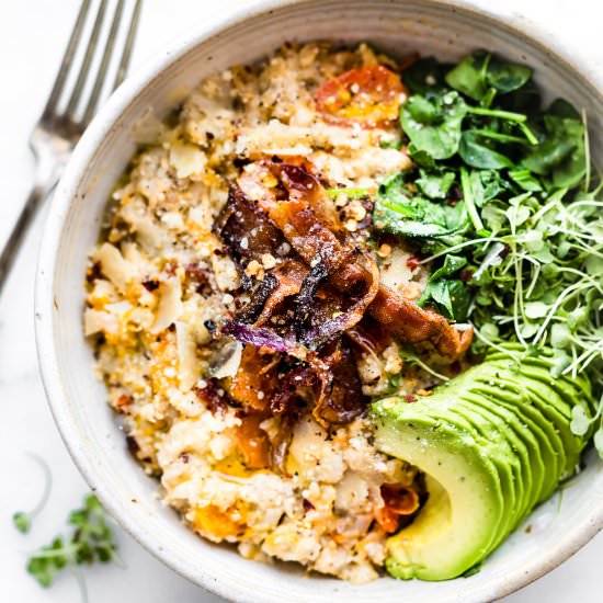 Savory Slow Cooker Oatmeal - Recipe photo by Cotter Crunch