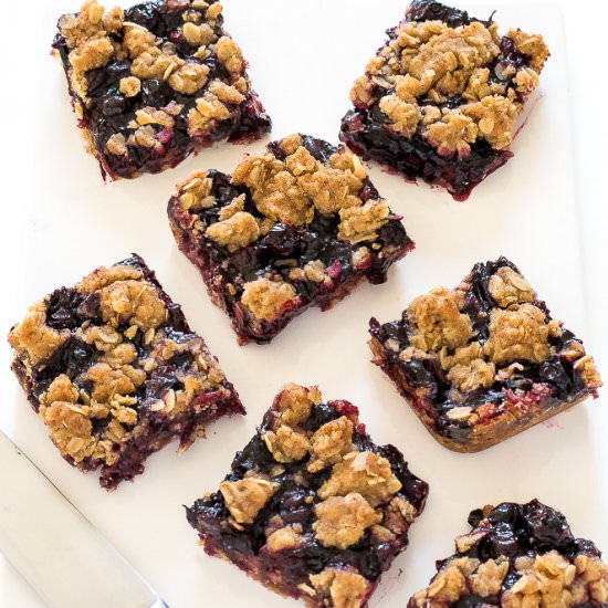 Blueberry Crumb Bars - Recipe photo by ChefSavvy