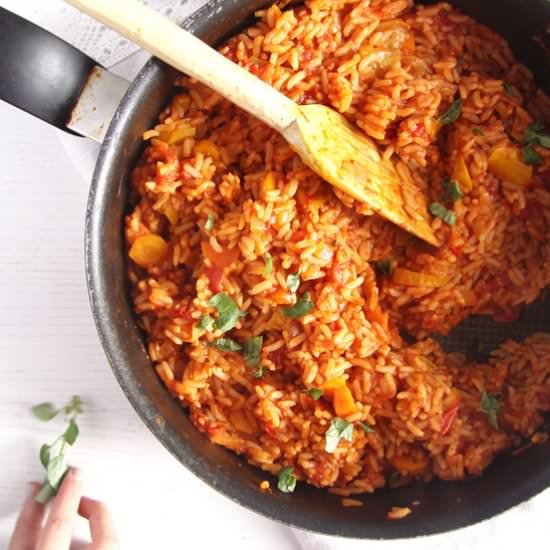 Vegan Tomato Rice with Zucchini - Recipe photo by adinutza