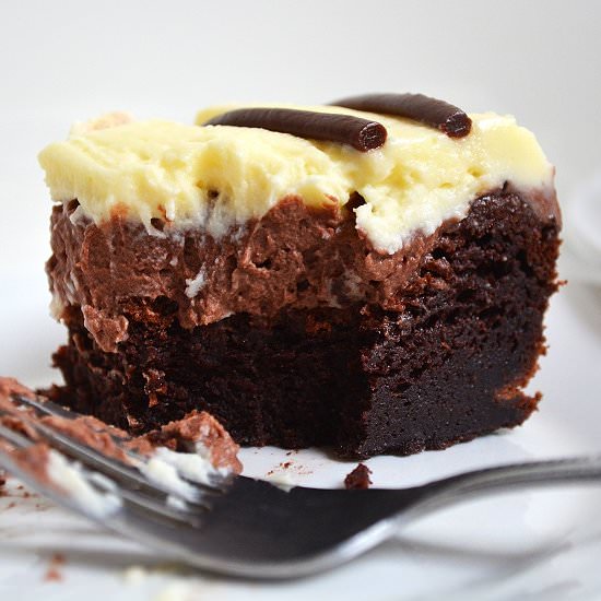 Triple Chocolate Mousse Cake - Recipe photo by lightscamerabake