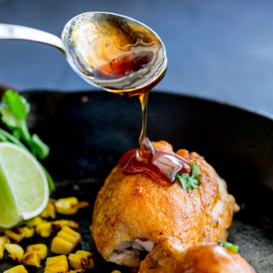 Chicken with Smoky Maple Caramel - Recipe photo by sprinkles and sprouts