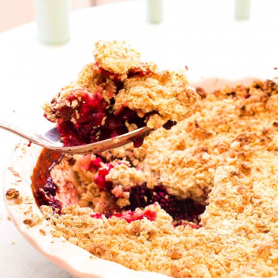 Apple & Blackberry Crumble - Recipe photo by 3KidsRecipes