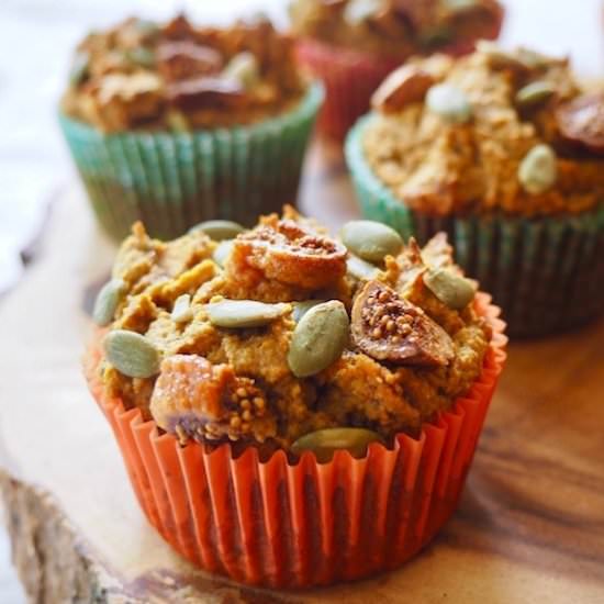 Paleo Pumpkin Fig Muffins - Recipe photo by Food to Feel Good