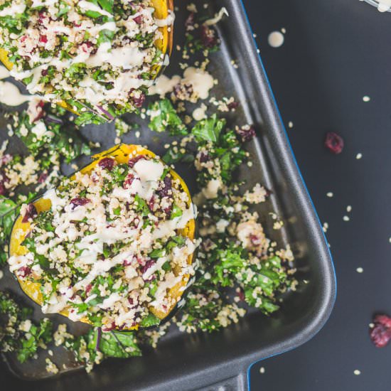Stuffed Acorn Squash Salad - Recipe photo by eatlovenamaste