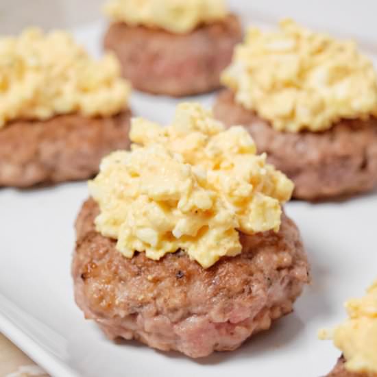 Pork Burgers + Deviled Egg Salad - Recipe photo by personallypaleo