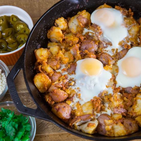 Crispy Chorizo Breakfast Hash - Recipe photo by TheBBQBuddha