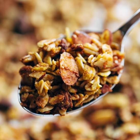 Pumpkin Granola - Recipe photo by pinchofyum