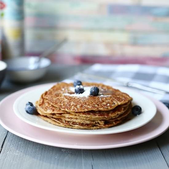Banana Peanut Butter Pancakes - Recipe photo by thetortillachannel