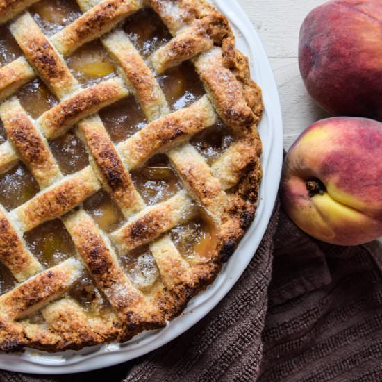 peach pie - Recipe photo by PoLaBaker