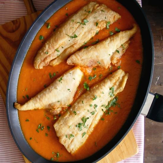 Palometa en Salsa de Zanahorias - Recipe photo by Cogollos de Agua