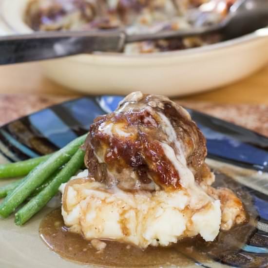French Onion Stuffed Meatballs - Recipe photo by Or Whatever You Do