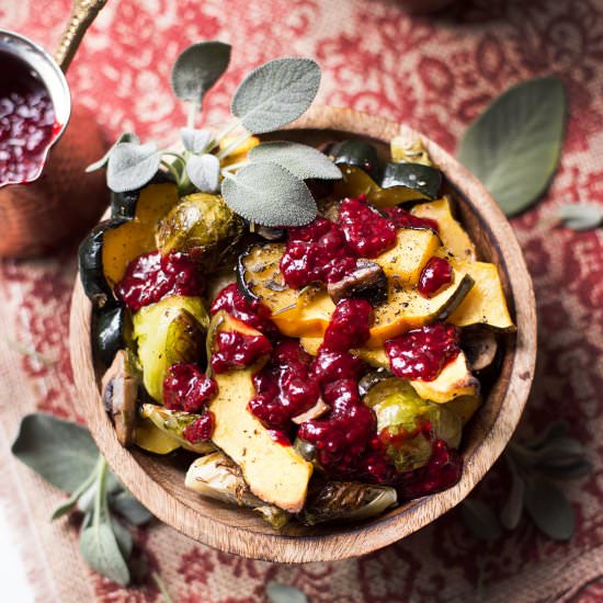 Veggies with Chipotle Berry Sauce - Recipe photo by Kiwi and Carrot