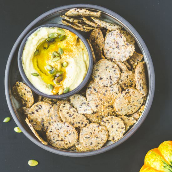 The Best Pumpkin Hummus - Recipe photo by eatlovenamaste
