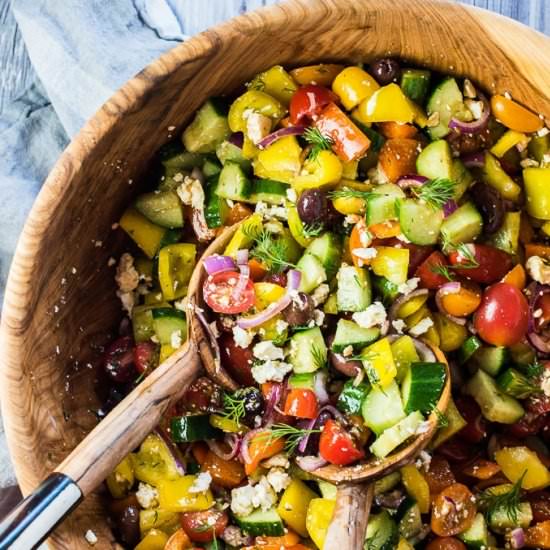 The Best Greek Salad Recipe - Recipe photo by The Endless Meal